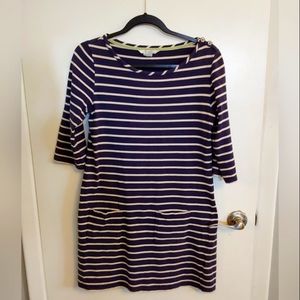 Boden striped 3/4 sleeve dress size 6 US